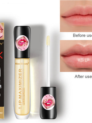 Transparent abundant lip oil moisturizes